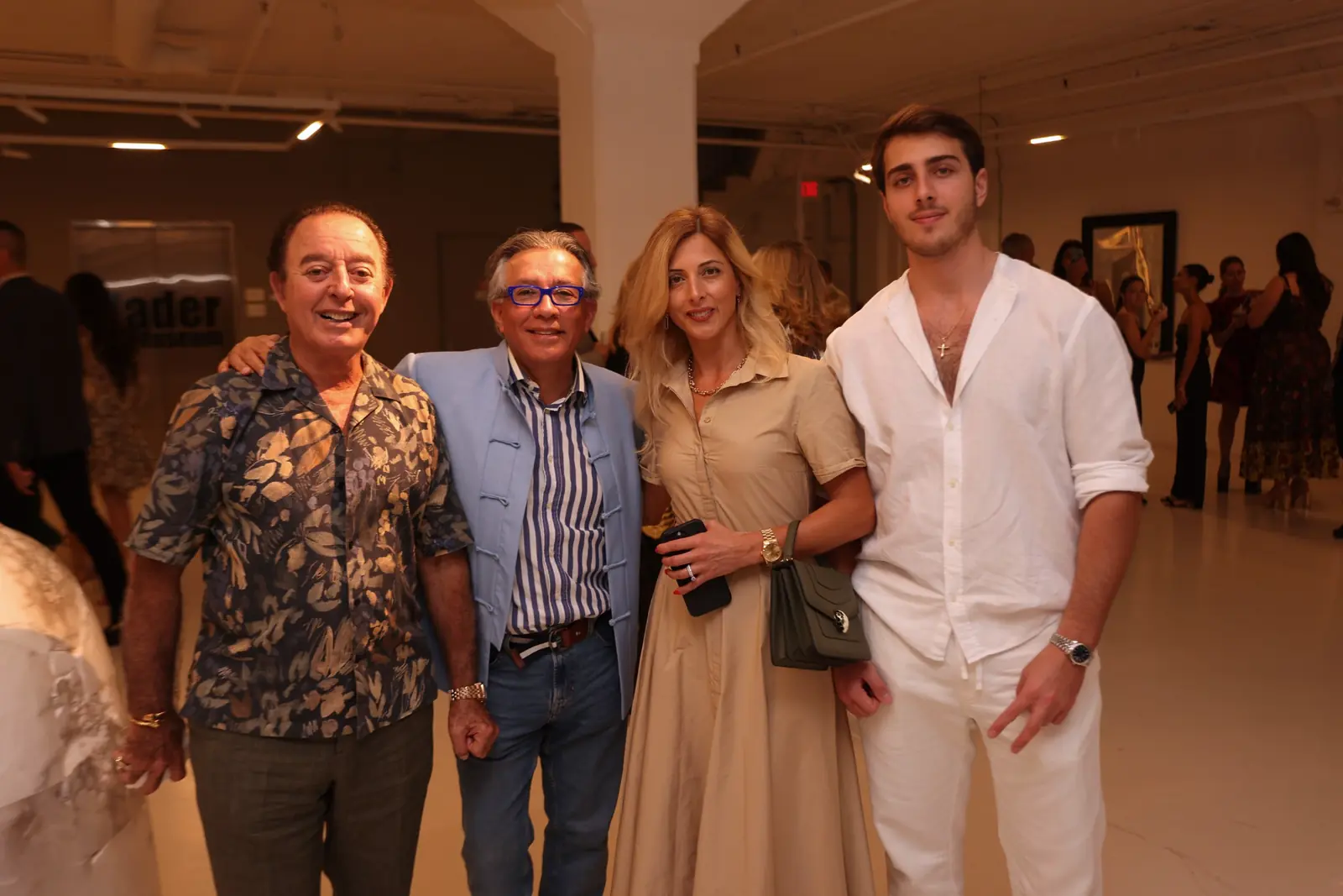 Amand Touboul, Sergio Orozco, Leila Chikhlazde and Lesha Saakashvili at the Botero & Music opening.