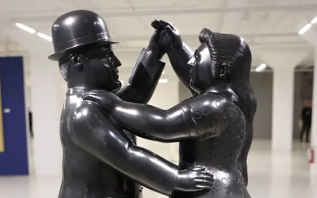 Fernando Botero sculpture featured in the Botero & Music exhibition at Gary Nader Art Centre.