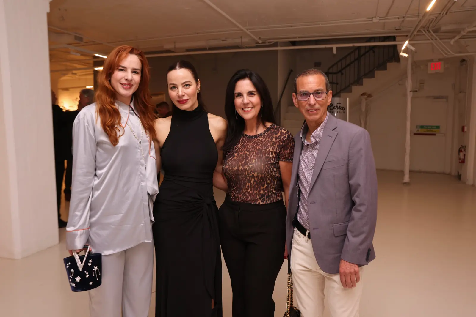 Eglantina Zingg, Liandra, Ayleen Figueras and Mario Garibaldi at the Botero & Music opening.