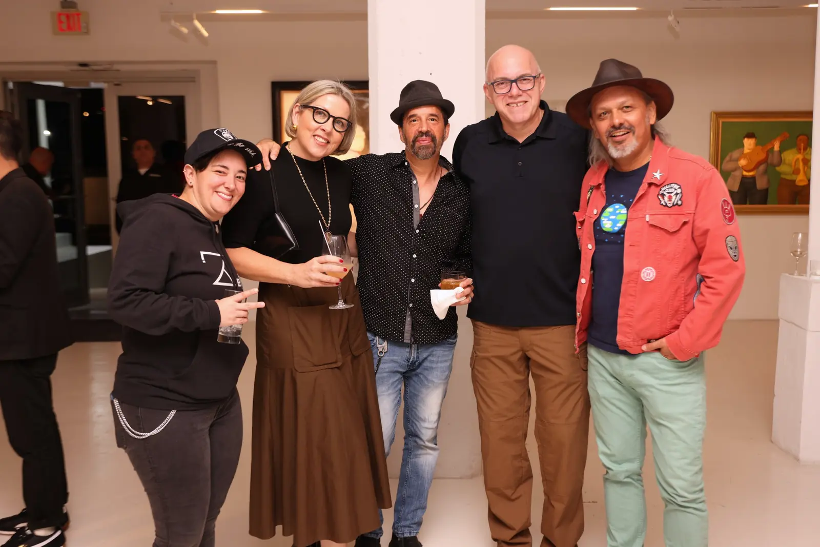 Karen Kroboth, Boris Milan and friends at the Botero & Music opening.
