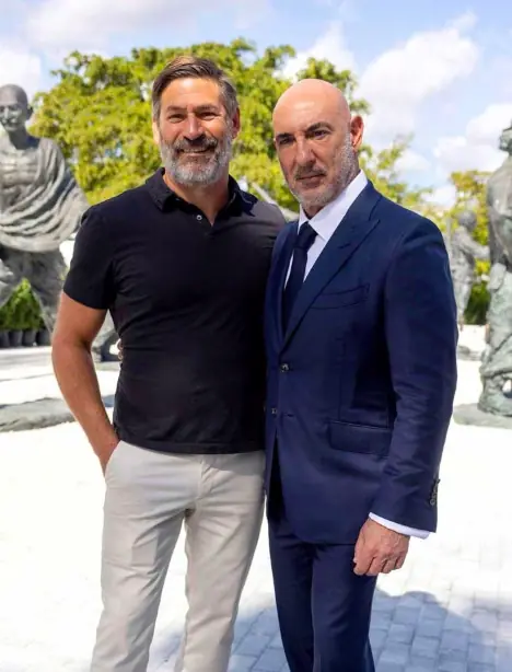 Guests at the opening of Nader Sculpture Park in Miami Design District.